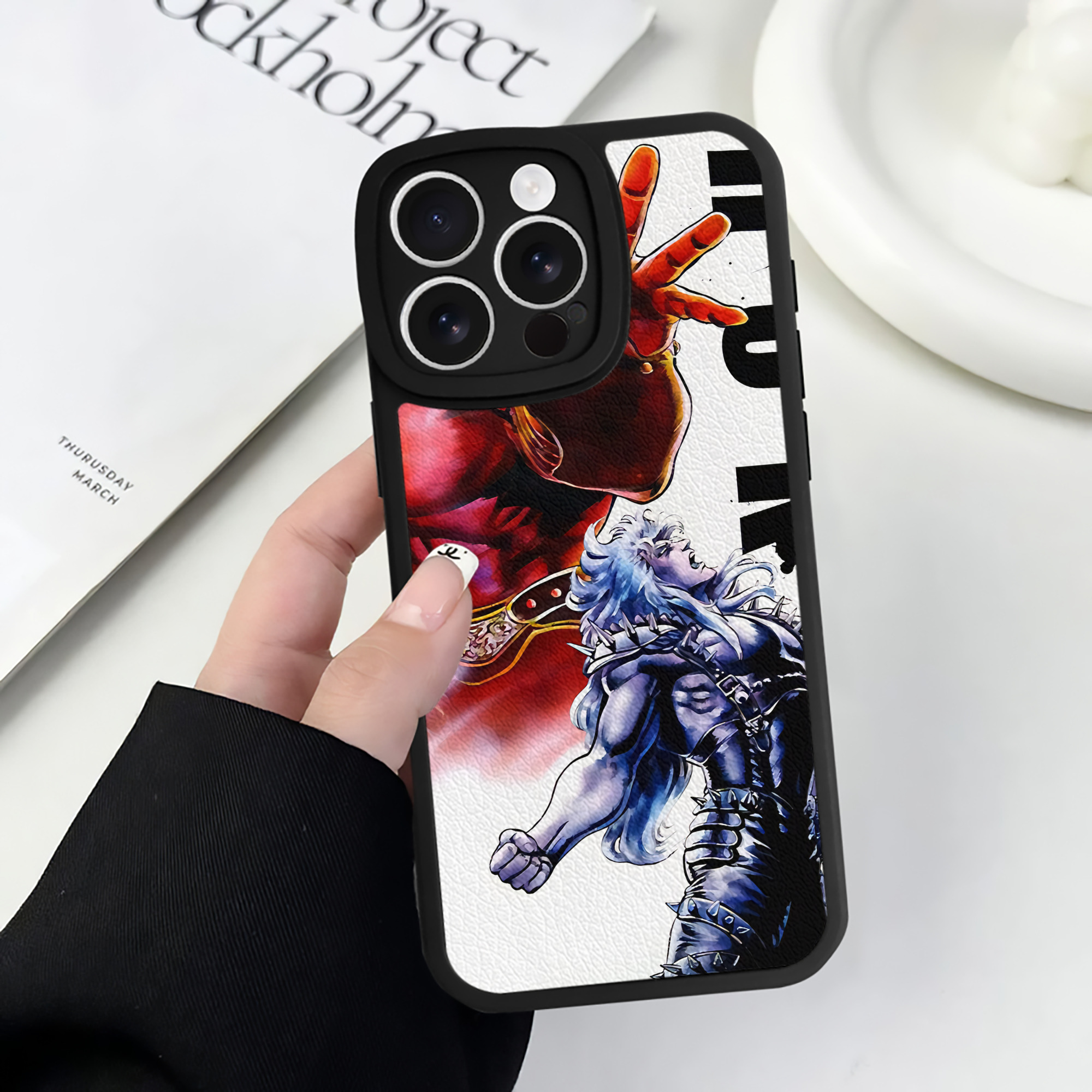 （画像用） 北斗の拳 Fist of the North Star 【iPhone 16シリーズ対応】シリコンスマホケース（レザー調） 材質：シリコン